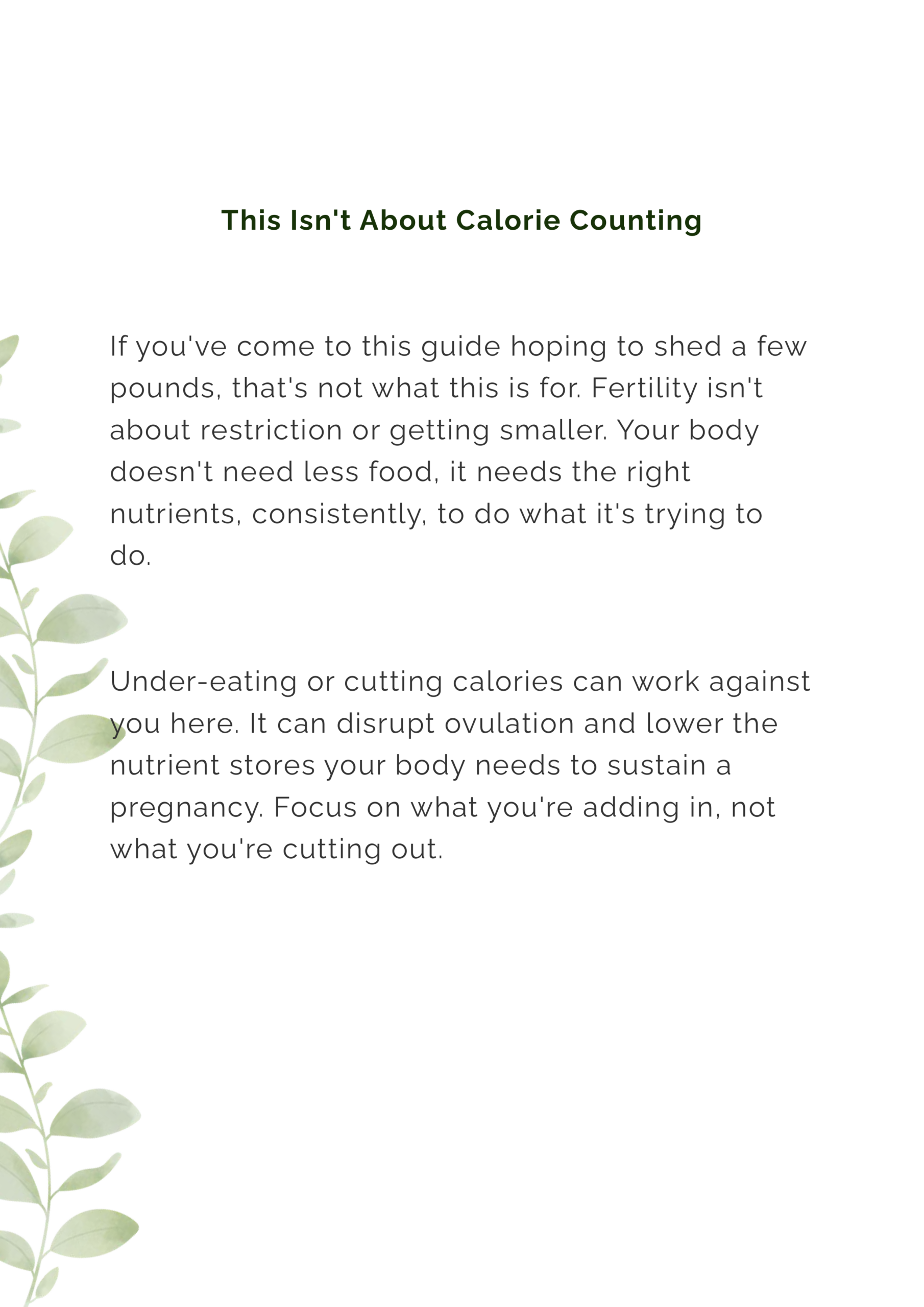 Shifting the beliefs around food